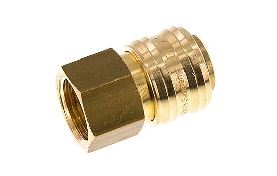 Brass DN 7.2 (Euro) Air Coupling Socket G 1/2 inch Female FKM