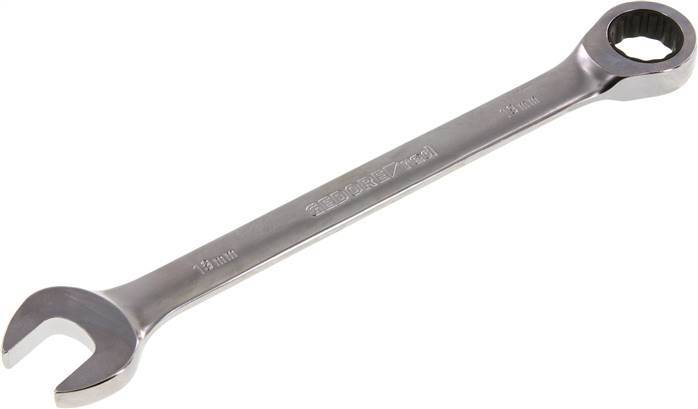 19mm Gedore Red Open End Wrench With Ratchet End