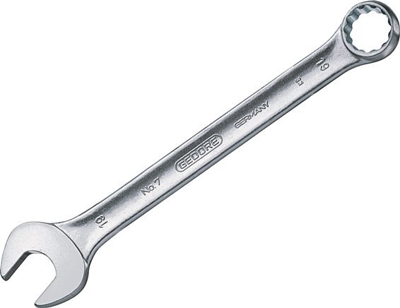 18mm Gedore Open End Wrench With 15 Degrees Angled Box End