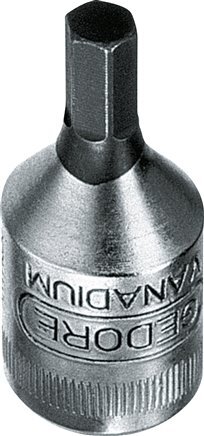 1/4" Gedore 28mm Dopsleutel- Schroevendraaier voor 3mm Binnenzeskant-Schroeven