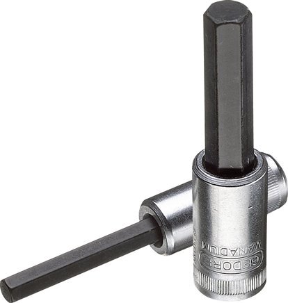 1/4" Gedore 60mm langer Steckschlüsseleinsatz für 8 mm Innensechskantschrauben