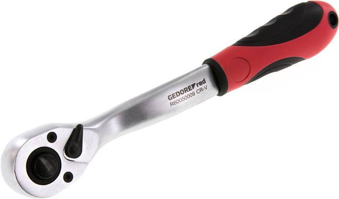 1/2" Gedore Red Angled Ratchet With Direction Switch Lever