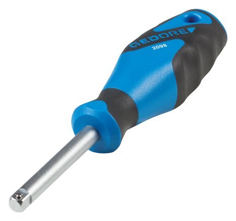 empuñadura cuadrada Gedore de 1/4" (6,3 mm) con bloqueo de bola