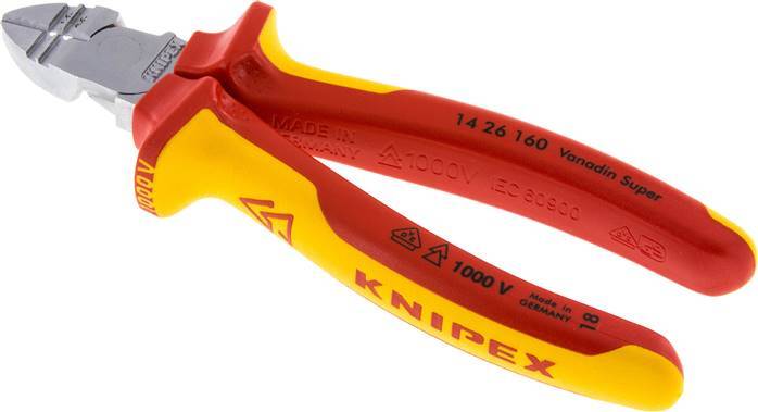 Alicates de corte diagonal Knipex 160 mm VDE Testado hasta 1000V para pelar cables