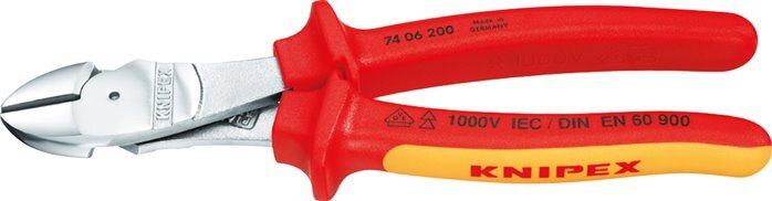 Alicates de corte diagonal Knipex 160 mm VDE probado hasta 1000V