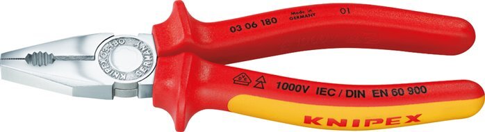 Alicates combinados Knipex 160 mm VDE probado hasta 1000V