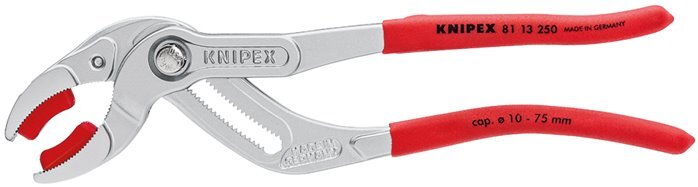 Alicates de sifón Knipex con mangos cromados de 250 mm recubiertos de plástico