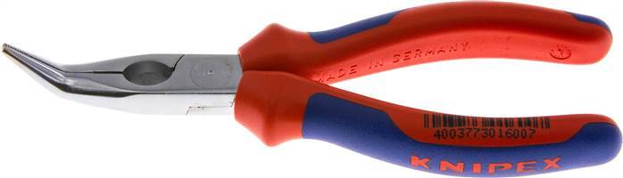 Alicates de punta de aguja acodados Knipex 160 mm Mangos de 2 componentes