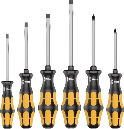 Wera Kraftform Plus 900 6-Piece Slotted/Phillips Screwdriver Set