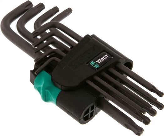 Wera 9 pièces TORX TX8 à TX40 Jeu de clés Allen longues avec tête à bille