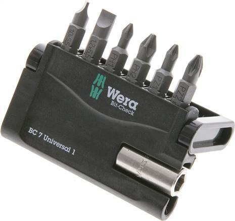 Wera - Assortiment de 7 embouts fendus/phillips/pozidriv