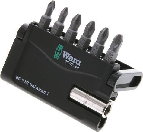 Wera 7-Piece Pozidriv Bit Assortment