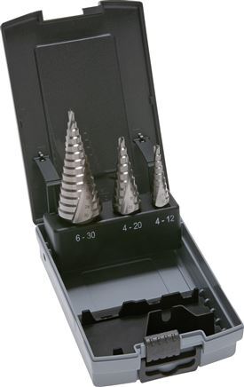 RUKO HSS 3-Piece Step Drill Set Sizes 0/9 1 2