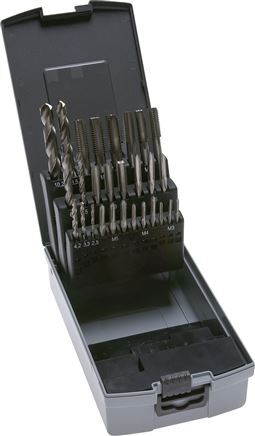 28-Piece Hand M3-M12 Thread Tapping Set HSS Throughway