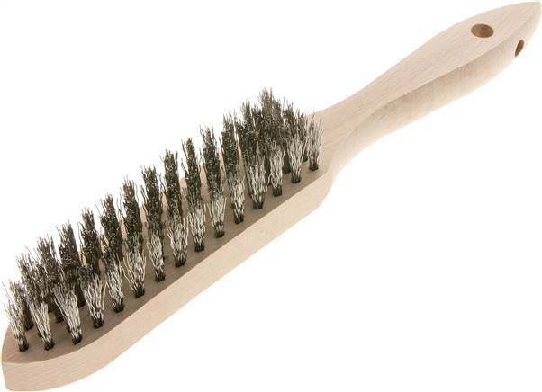 Brosse métallique manuelle à 5 rangées de fils en acier inoxydable ondulés