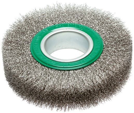 Brosse ronde 178 mm Fil d'acier inoxydable 50 mm Trou d'emplacement