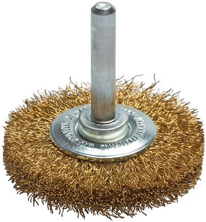 Brosse ronde 30x6 mm Arbre de 6 mm Fil de laiton 0.2 mm Ondulé