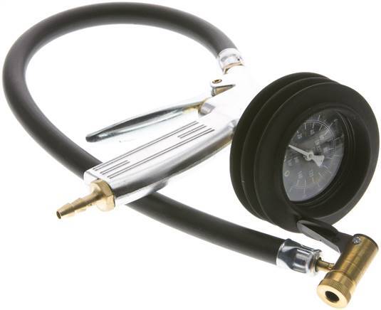 Pistol Grip Uncalibrated Tire Inflator Hose Connection 6 mm 10 bar