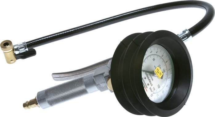 Pistol Grip Calibrated Tire Inflator Euro Coupling DN 7.2 12 bar