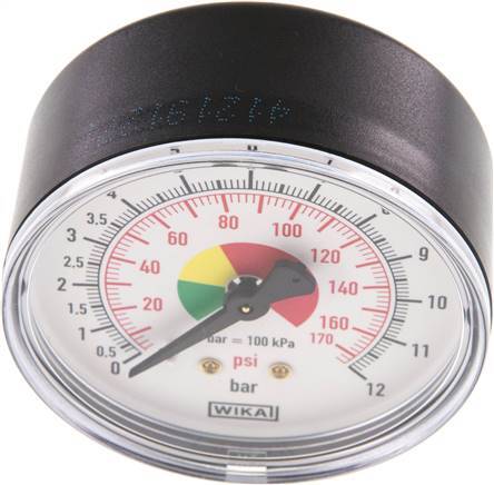 Manometer 63mm 0 - 12 bar R 1/4"