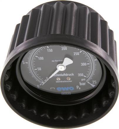 Pressure Gauge 80mm 0 - 25 Bar 15.9 mm Sockets