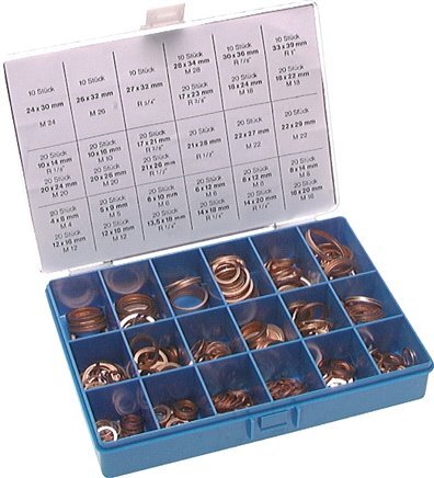 Copper Gasket Kit 4 to 33 mm 540 Pieces