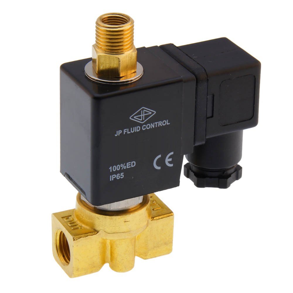 Solenoid Valve TW-DB 1/4'' 3/2 way NO brass FKM 0-4bar 120V AC