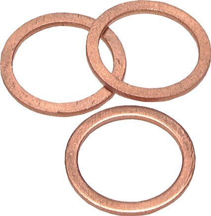 M5 Copper Gasket 5.2x8.9x1 mm