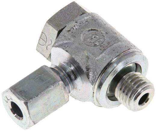 5LL & M8x1 Verzinkt Stalen Swivel Joint Snijringkoppeling Buitendraad 100bar Draaibaar ISO 8434-1