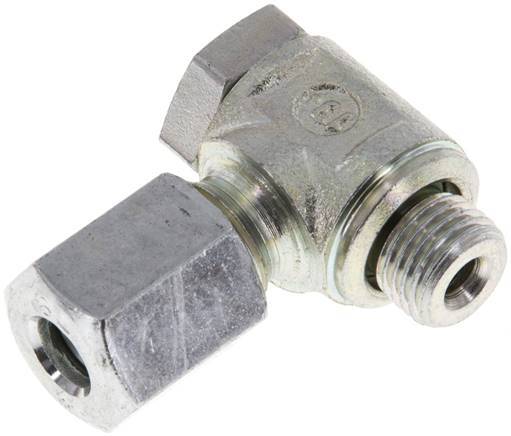 6L & M10x1 Zink plated Steel Swivel Joint Cutting Fitting with Male Threads 250 bar Rotatable ISO 8434-1