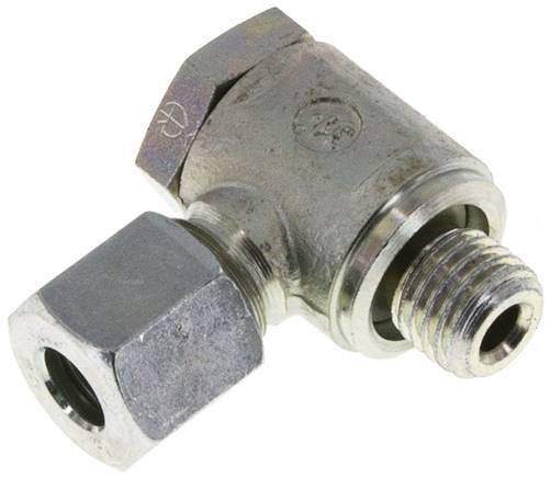 8L & M12x1.5 Acier zingue Raccord de coupe à rotule avec filetage mâle 250 bar rotatif ISO 8434-1