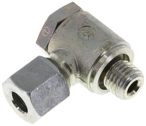 8L & M12x1.5 Zink plated Steel Swivel Joint Cutting Fitting with Male Threads 250 bar Rotatable ISO 8434-1