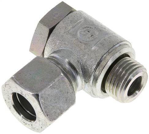 12L & M16x1.5 Acier zingue Raccord de coupe à rotule avec filetage mâle 250 bar rotatif ISO 8434-1