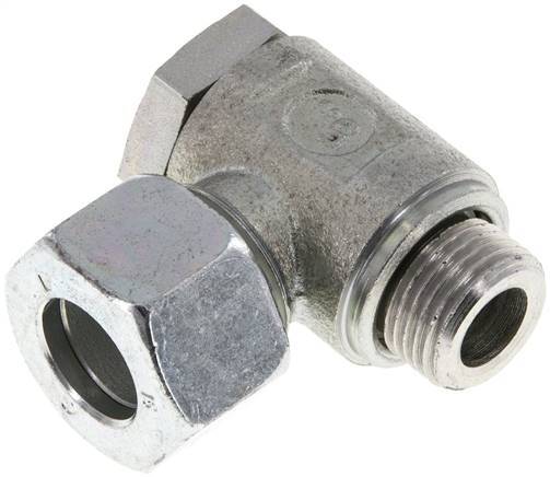 15L & M18x1.5 Zink plated Steel Swivel Joint Cutting Fitting with Male Threads 250 bar Rotatable ISO 8434-1