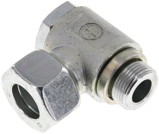 18L & M22x1.5 Acier zingue Raccord de coupe à rotule avec filetage mâle 160 bar rotatif ISO 8434-1