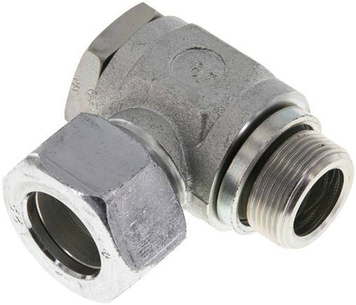 22L & M26x1.5 Zink plated Steel Swivel Joint Cutting Fitting with Male Threads 160 bar Rotatable ISO 8434-1