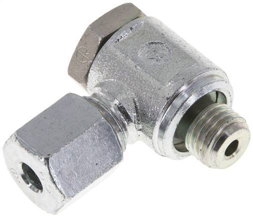 6S & M12x1.5 Verzinkt Stalen Swivel Joint Snijringkoppeling Buitendraad 250bar Draaibaar ISO 8434-1