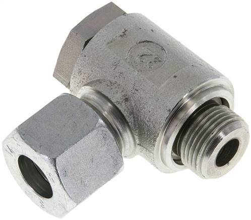 14S & M20x1.5 Verzinkt Stalen Swivel Joint Snijringkoppeling Buitendraad 250bar Draaibaar ISO 8434-1