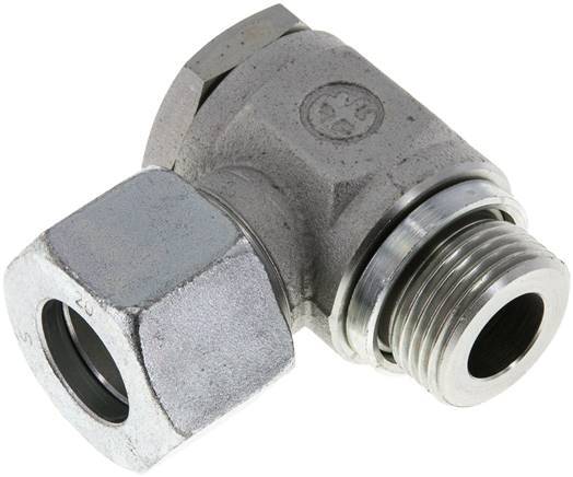 20S & M27x2 Zink plated Steel Swivel Joint Cutting Fitting with Male Threads 160 bar Rotatable ISO 8434-1