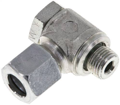 8LL & G1/8'' Verzinkt Stalen Swivel Joint Snijringkoppeling Buitendraad 100bar Draaibaar ISO 8434-1