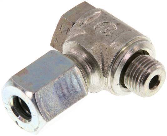 6L & G1/8'' Zink plated Steel Swivel Joint Cutting Fitting with Male Threads 250 bar Rotatable ISO 8434-1