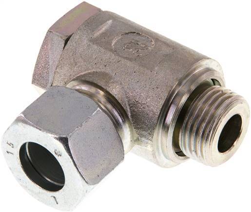 15L & G1/2'' Verzinkt Stalen Swivel Joint Snijringkoppeling Buitendraad 250bar Draaibaar ISO 8434-1