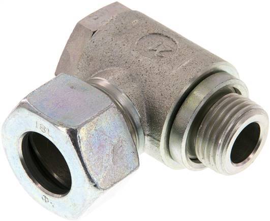 Racor giratorio de acero galvanizado 18L y G1/2'' con rosca macho 160 bar giratorio ISO 8434-1