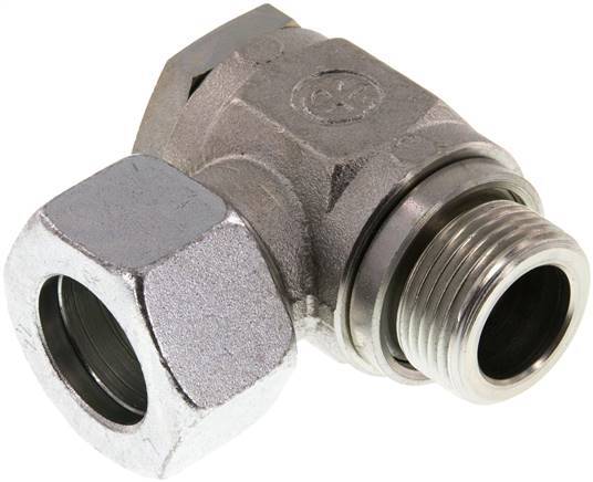 22L & G3/4'' Zink plated Steel Swivel Joint Cutting Fitting with Male Threads 160 bar Rotatable ISO 8434-1