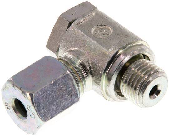 6S & G1/4'' Acero Zincado Racor Giratorio de Corte con Rosca Macho 250 bar Giratorio ISO 8434-1