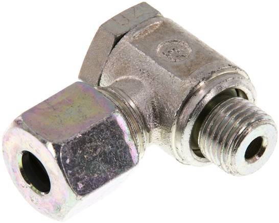 8S & G1/4'' Verzinkt Stalen Swivel Joint Snijringkoppeling Buitendraad 250bar Draaibaar ISO 8434-1