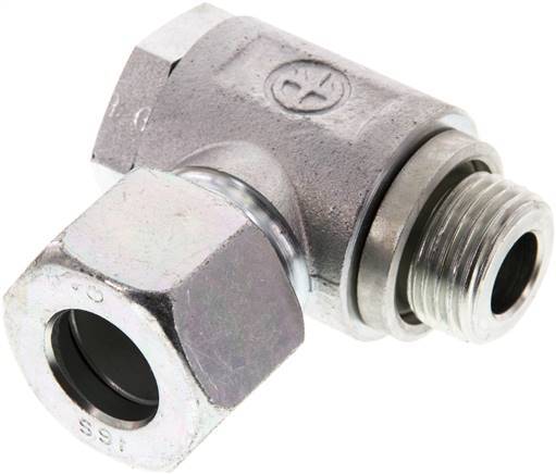 16S & G1/2'' Zink plated Steel Swivel Joint Cutting Fitting with Male Threads 160 bar Rotatable ISO 8434-1