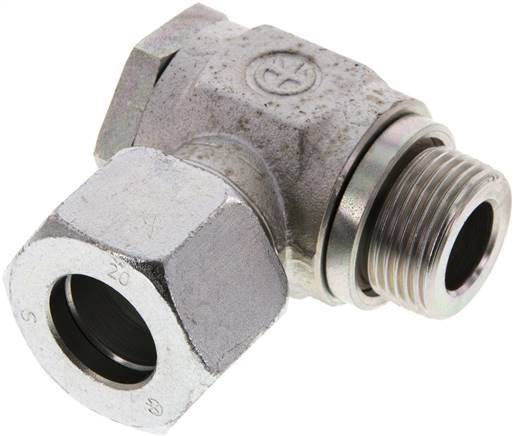 20S & G3/4'' Zink plated Steel Swivel Joint Cutting Fitting with Male Threads 160 bar Rotatable ISO 8434-1