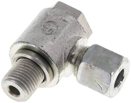 8L & G1/4'' Zink plated Steel Swivel Joint Cutting Fitting with Male Threads 315 bar Rotatable ISO 8434-1