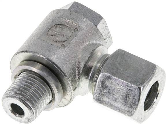 10L & G1/4'' Zink plated Steel Swivel Joint Cutting Fitting with Male Threads 315 bar Rotatable ISO 8434-1